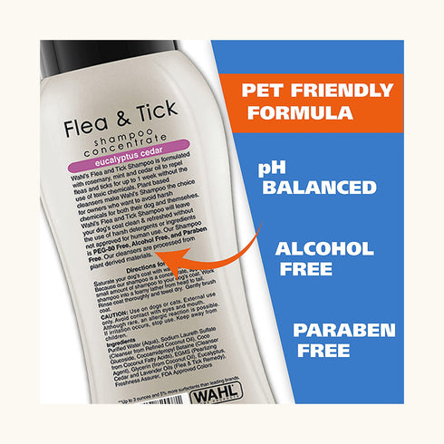 Wahl Flea & Tick Eucalyptus Cedar Shampoo for Dogs