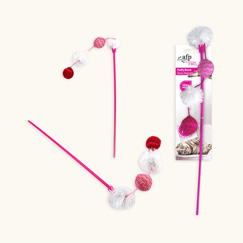 AFP Modern Cat Fluffy Wand Teaser Toy For Cats