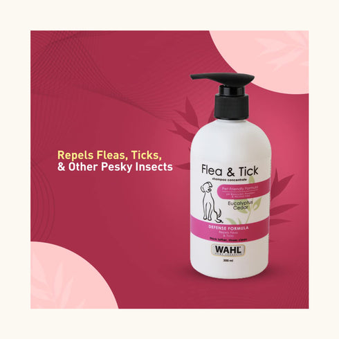 Wahl Flea & Tick Eucalyptus Cedar Shampoo for Dogs