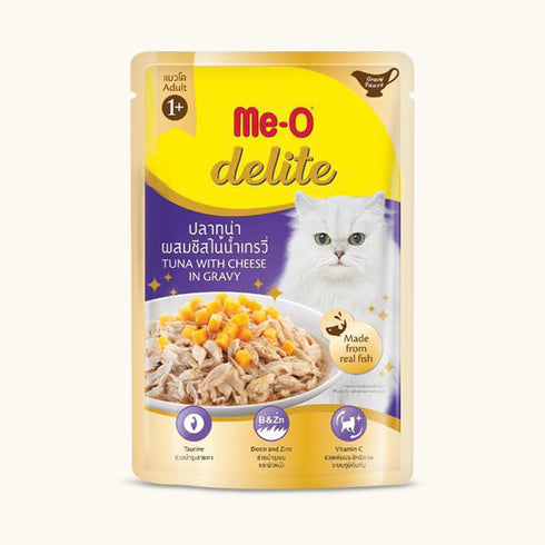 Me-O Delite Cat Food Tuna With Cheese In Gravy Cat Wet Food
