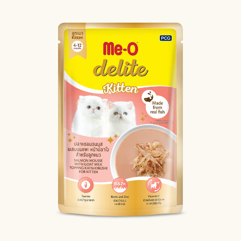 Me-O Delite Salmon Mousse with Goat Milk Kitten Wet Food