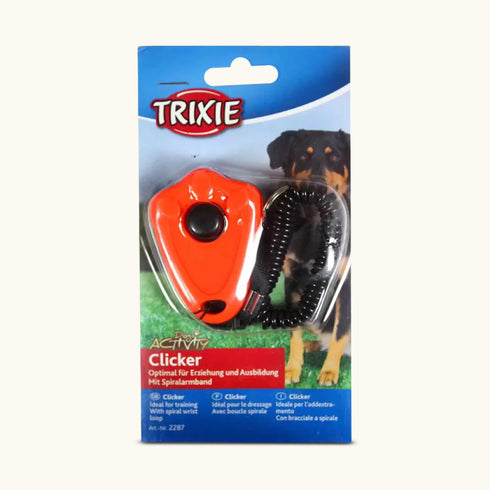 Trixie Clicker with Spiral Wrist Loop Training Aid for Dogs