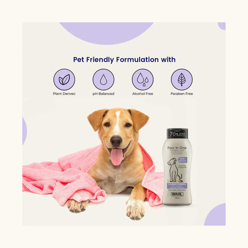 Wahl Four in One Lavender Chamomile Shampoo for Dogs
