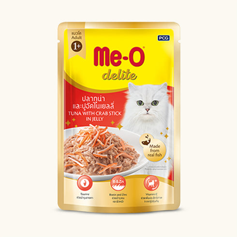 Me-O Delite Tuna with Crab Sticks in Jelly Cat Wet Food