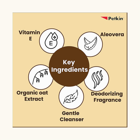 Petkin Oatmeal Travel Pack Pet Wipes - 100 Pcs