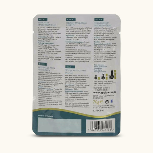 Applaws Tender Tuna with Mackerel in Tasty Jelly Pouch Cat Wet Food