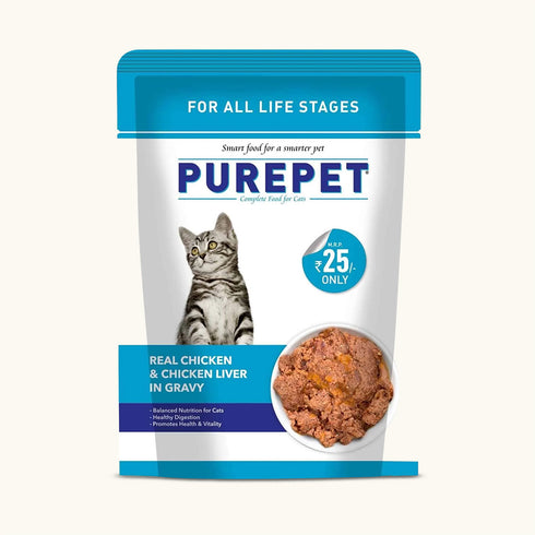 Purepet Real Chicken & Chicken Liver in Gravy Cat Wet Food